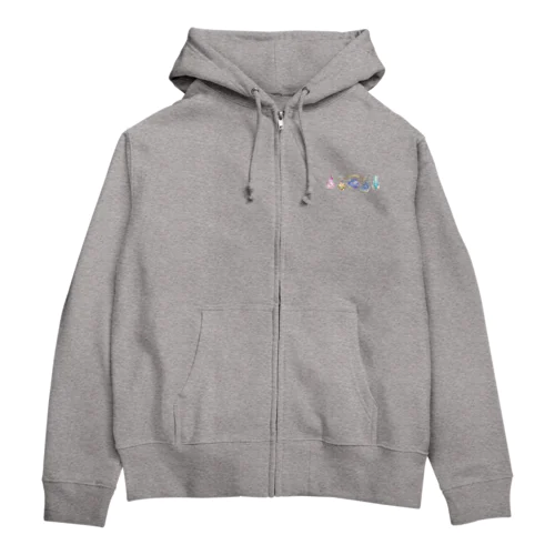 5種の鉱物 Zip Hoodie