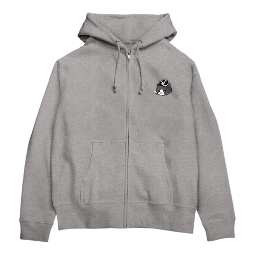 エケネコ（モノクロ） Zip Hoodie