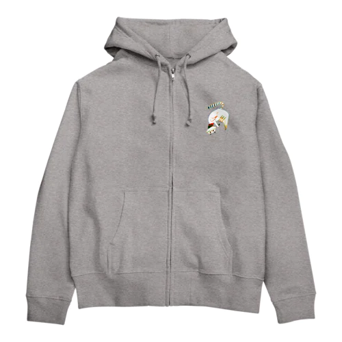 ストレッチ猫 Zip Hoodie