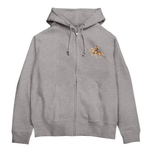 平安絵巻より馬上に甲冑の武人グッズ（承香院） Zip Hoodie