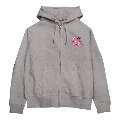 うまひつじさるとりいぬい Zip Hoodie