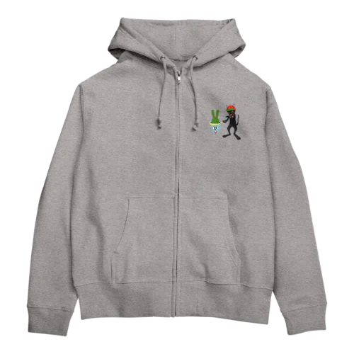 ネコラッパー Zip Hoodie