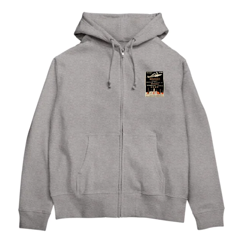 ソ連（ソビエト）　飛行機　黒 Zip Hoodie