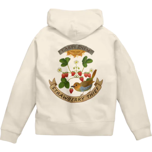 いちごどろぼう（Strawberry thief） Zip Hoodie