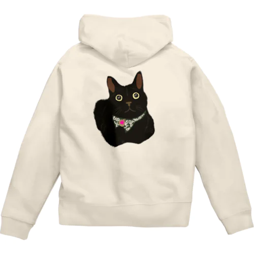 お目目クリクリ黒猫 Zip Hoodie