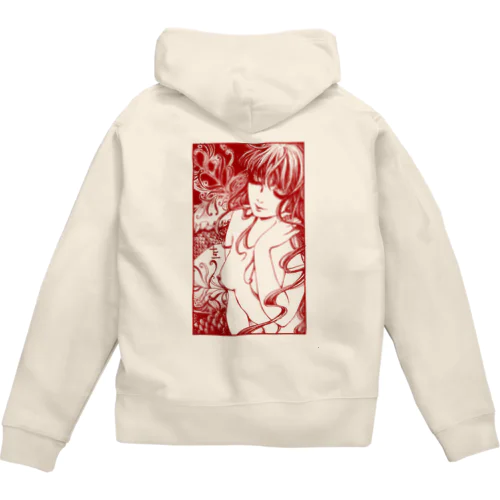 人魚・紅 Zip Hoodie