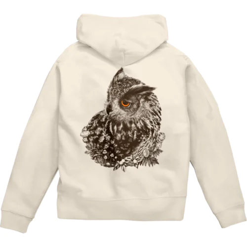 ワシミミズクの森 Zip Hoodie