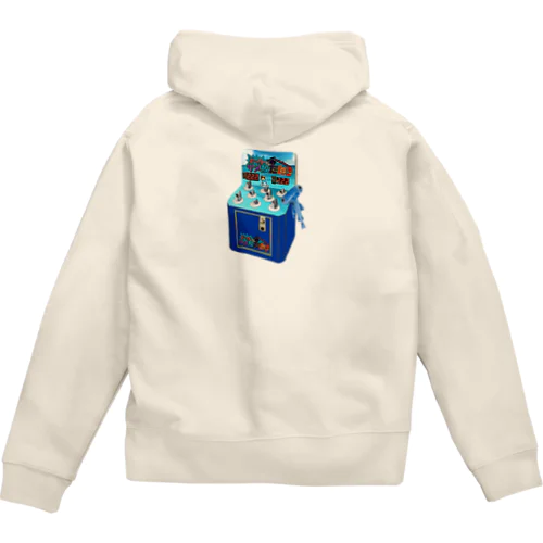 レトロゲームサメ叩き Zip Hoodie