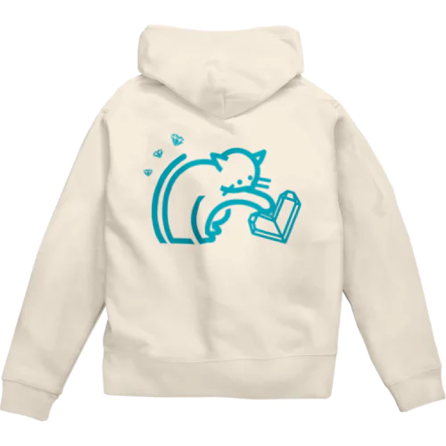 日本式双晶つんつんネコちゃーん Zip Hoodie