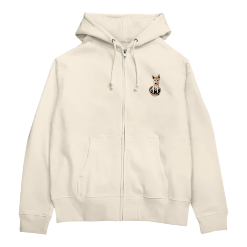 植木鉢に入るうちの犬 Zip Hoodie