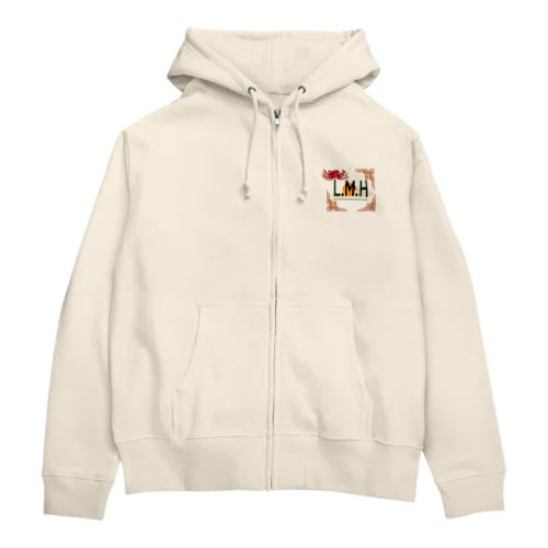 L.M.H Clubロゴ合わせ Zip Hoodie