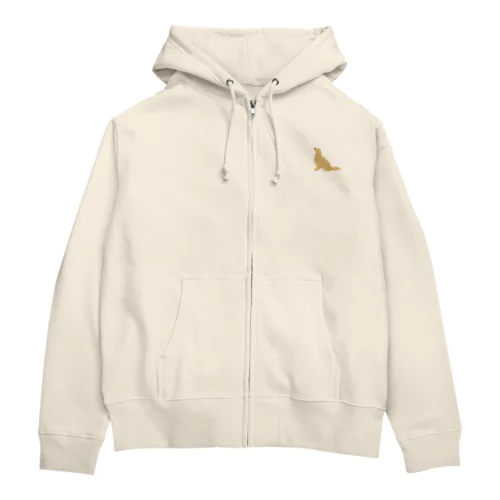 おすわりゴールデン Zip Hoodie