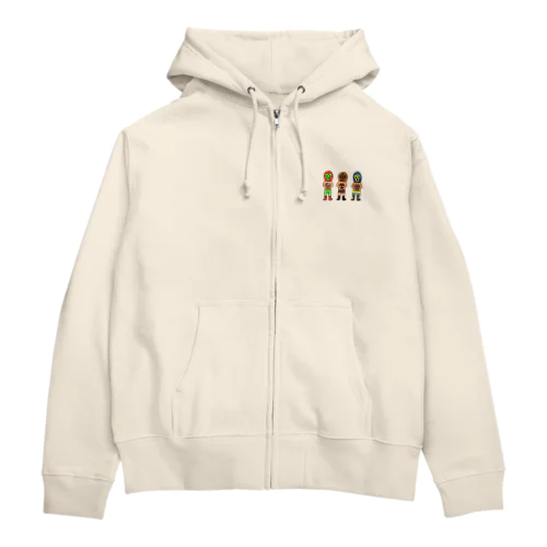 チマホマレスラー Zip Hoodie