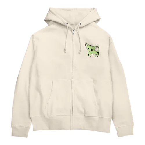 ゆるチワワ（グリーン） Zip Hoodie