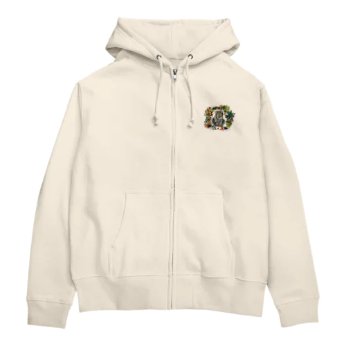 もふもふなシベリアのマヌルネコ Zip Hoodie