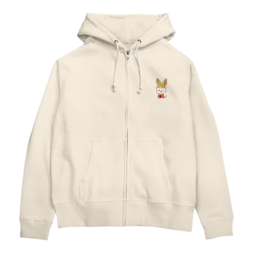 大人のための3月うさぎ Zip Hoodie