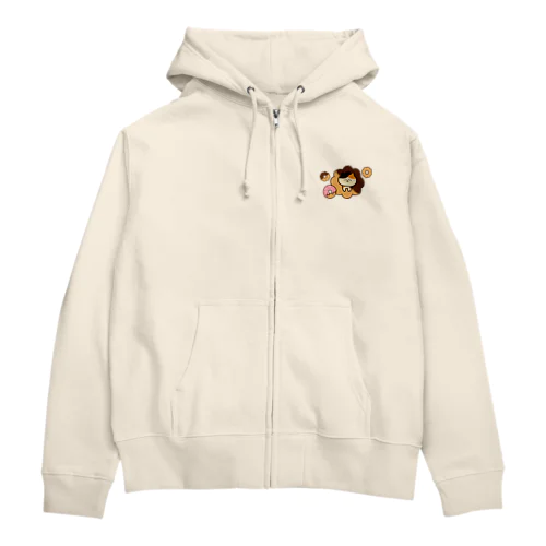 しゃぎまるドーナツ Zip Hoodie