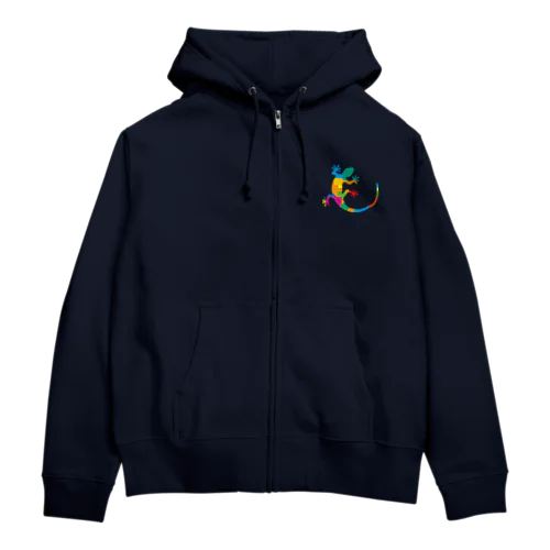 カラフルヤモリ Zip Hoodie