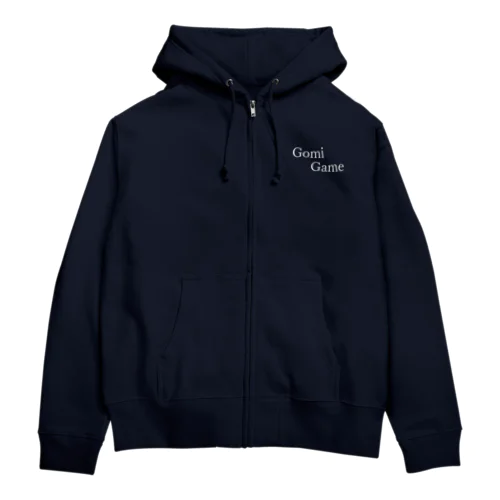 GomiGame 白文字 Zip Hoodie