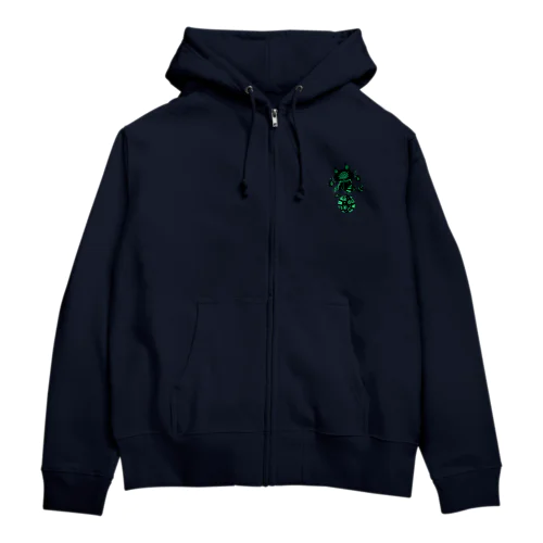 青信号(猫) Zip Hoodie