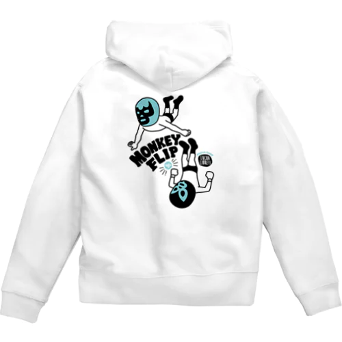 (バックプリント)MONKEY FLIP Zip Hoodie