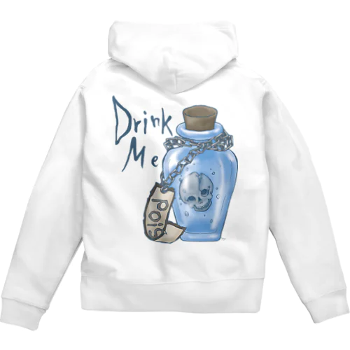 DrinkMeスカル Zip Hoodie