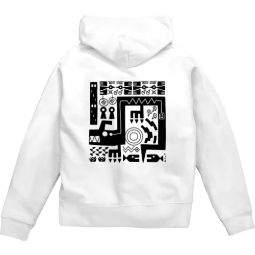 ソニカ_流星群の夜と龍 Zip Hoodie