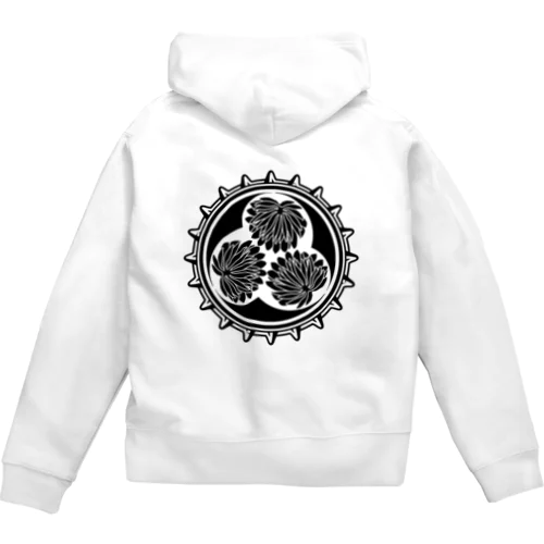 ハブマンパーカー 黒字 Zip Hoodie