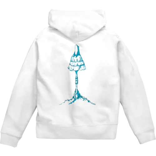 Think of You-blueday Zip Hoodie