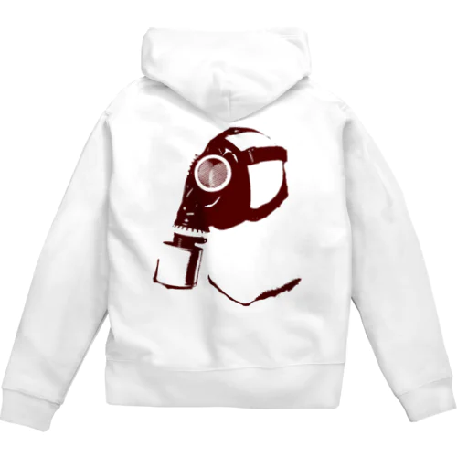 ガスマスク(赤) Zip Hoodie