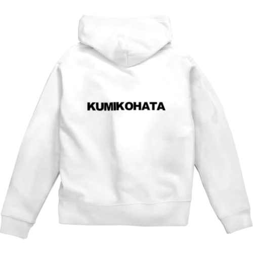 クミックオーハタ　バックプリントジップパーカー（ブラックロゴ）） Zip Hoodie