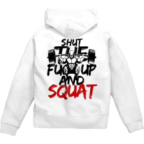 Big3 Squat ZipHoodie 白系色 ジップパーカー