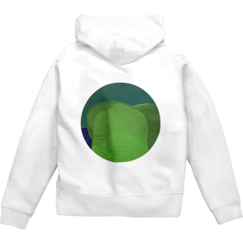 green circle Zip Hoodie