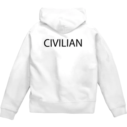 CIVILIAN letter BK ジップパーカー