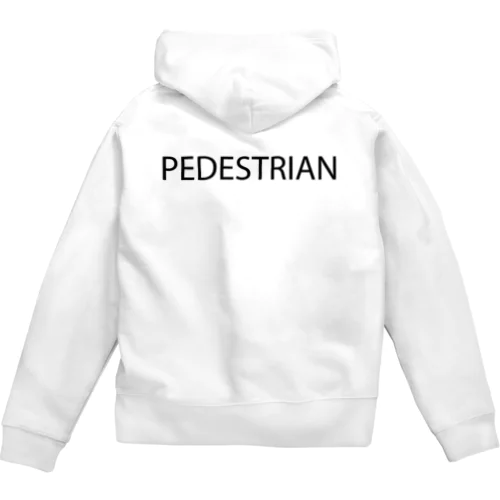 PEDESTRIAN letter BK ジップパーカー