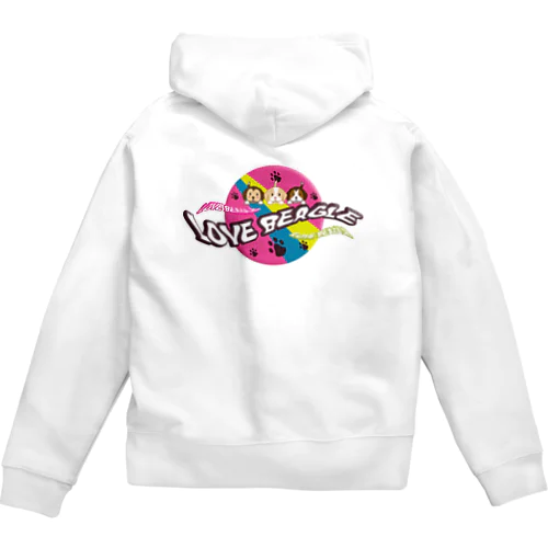 LOVE BEAGLE サイケ Zip Hoodie