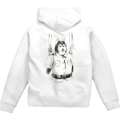 犬の警備員さん Zip Hoodie