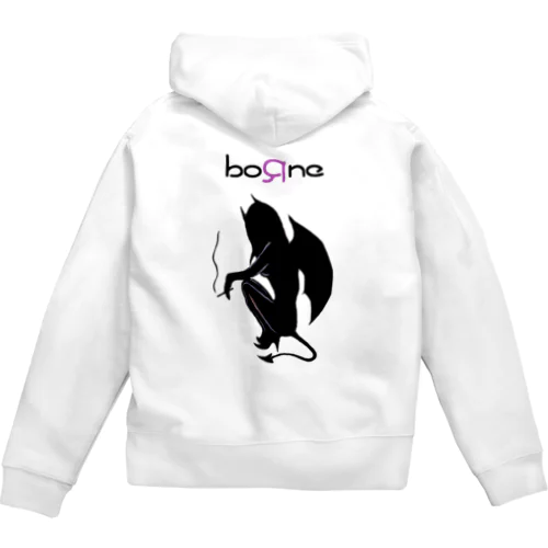 Devil girl white Zip Hoodie