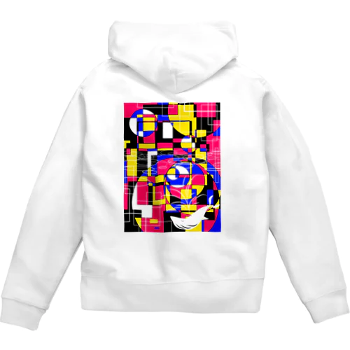 幾何学の海に白鯨舞い踊る Zip Hoodie