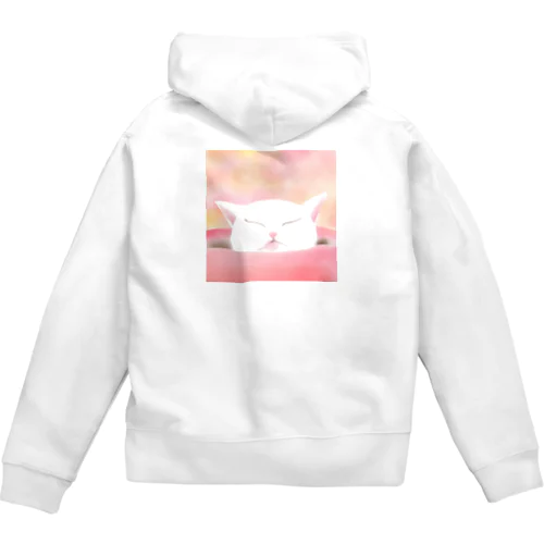 ミズノリエ「あごのせ寝」 Zip Hoodie