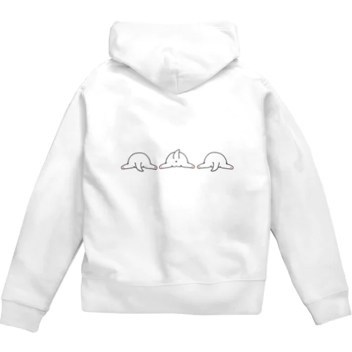 こいぬたち（裏おしり） Zip Hoodie