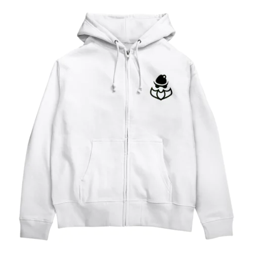 サンタ×マフィアロゴ【黒】 Zip Hoodie