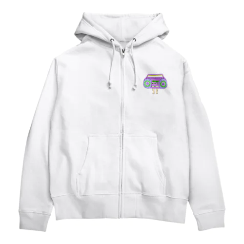 足の生えたCDラジカセ Zip Hoodie