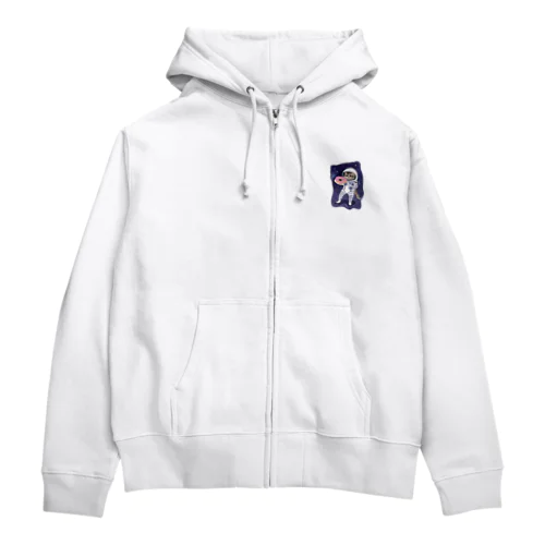 宇宙でドーナツを食べる猫 Zip Hoodie