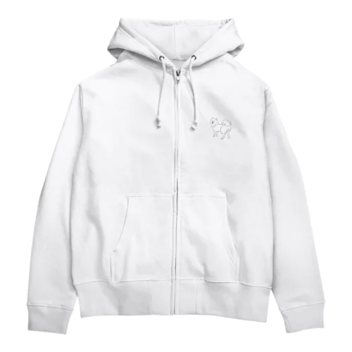 日本スピッツのおしり Zip Hoodie