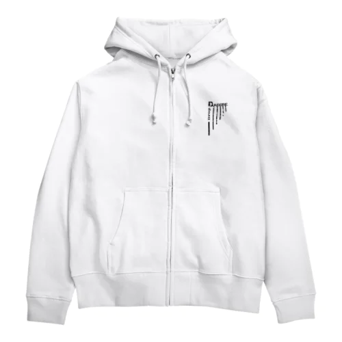 ドロップD（黒） Zip Hoodie