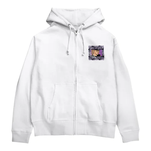 タバコ嫌いなんだょね。（ダマスク） Zip Hoodie