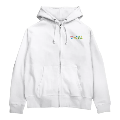 下町パステルロゴ Zip Hoodie