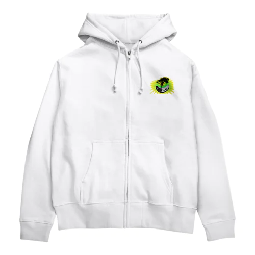 万物の陰陽黄色レイヤー Zip Hoodie