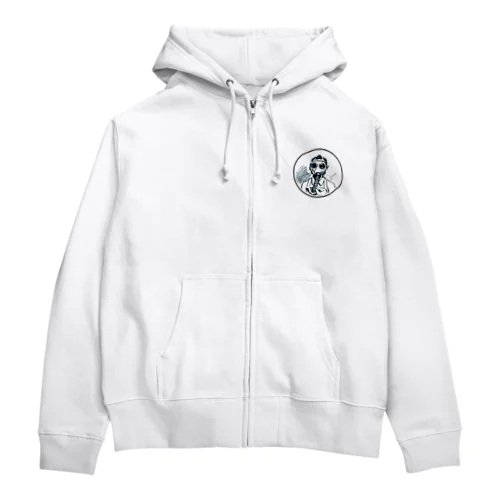 防毒マスク夫人 Zip Hoodie